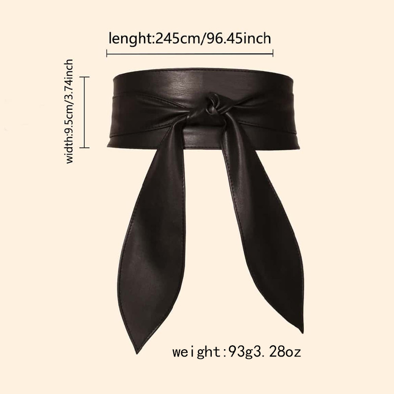 Женский пояс с широкой талией и мягким бантом