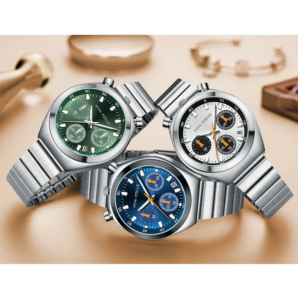 Mini foco multifuncional panda relógio para mulheres de aço inoxidável casual moda senhoras à prova dwaterproof água relógio de pulso de quartzo presente da menina