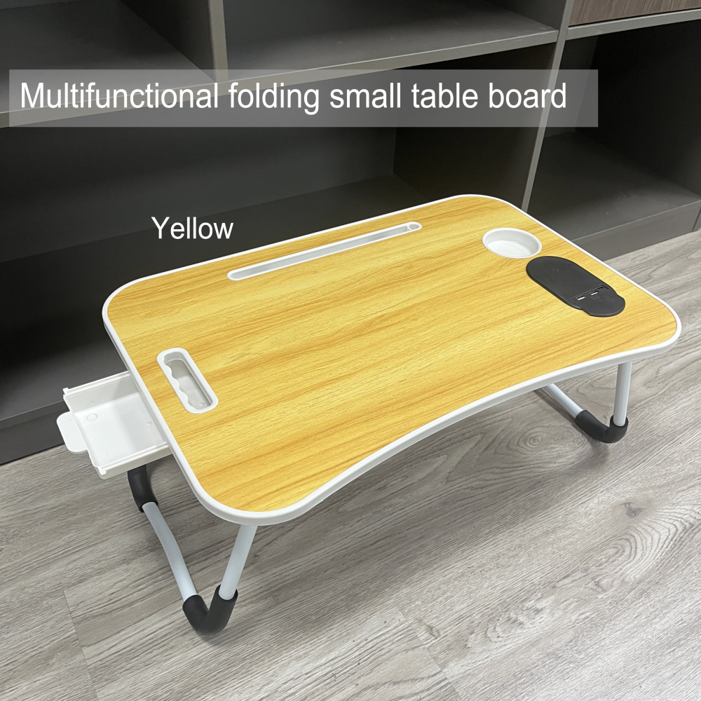 Simple, Sturdy and Durable, Wireless Charging, Foldable Small Table, Bed Laptop Table