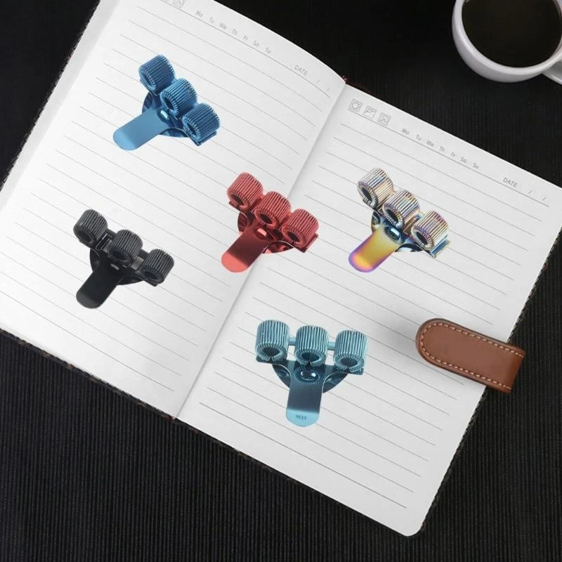 Máy giữ bút kim loại E8BE 3PCS với kẹp túi cho y tá của y tá bút chì lỗ với vòng lò xo có thể điều chỉnh