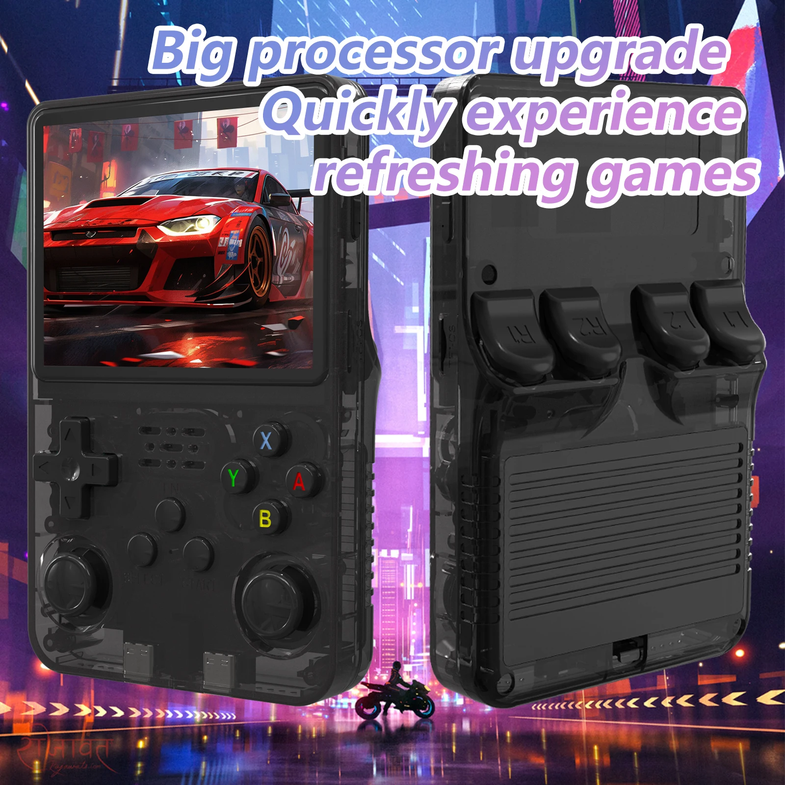 Open Source Handheld Game Console 3,5 inch IPS-scherm Ingebouwde 16000 games Ondersteunt online dubbel voor PS1/PSP/DC