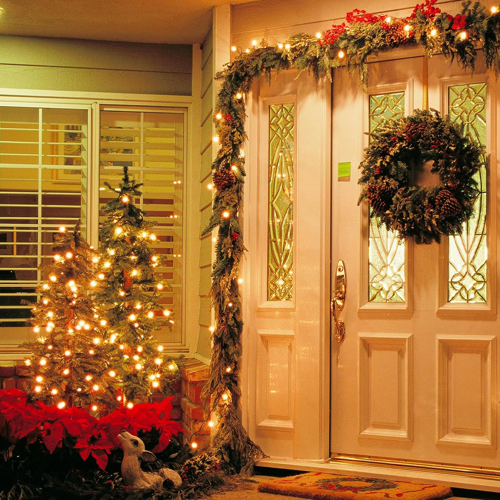 Luce solare a LED da 39 piedi 100 luci Luci da ghirlanda da fata impermeabili per esterni Decorazioni per feste di Natale Luci solari