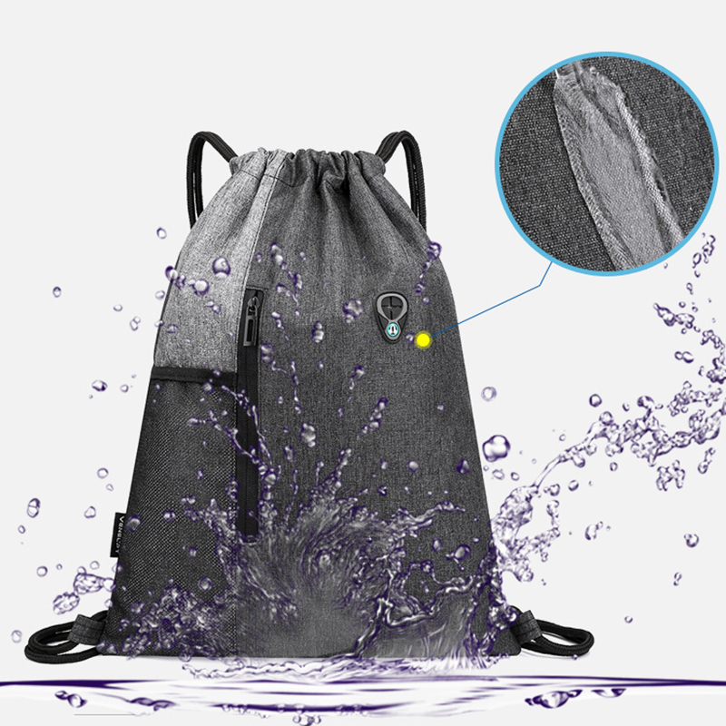 Mochila ligera con cordón, moda informal Unisex, mochila deportiva con cuerda, mochilas escolares, bolsas de playa de viaje para hombres y mujeres