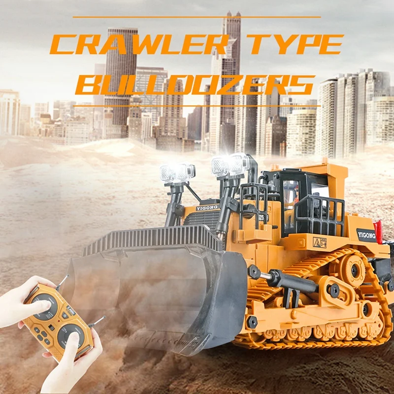 Rc Excavator Bulldozer รถบรรทุกของเล่นเด็ก 2.4G รีโมทคอนโทรล Dumper วิศวกรรมยานพาหนะรถแทรกเตอร์ Crawler ของขวัญวันเกิดเด็ก