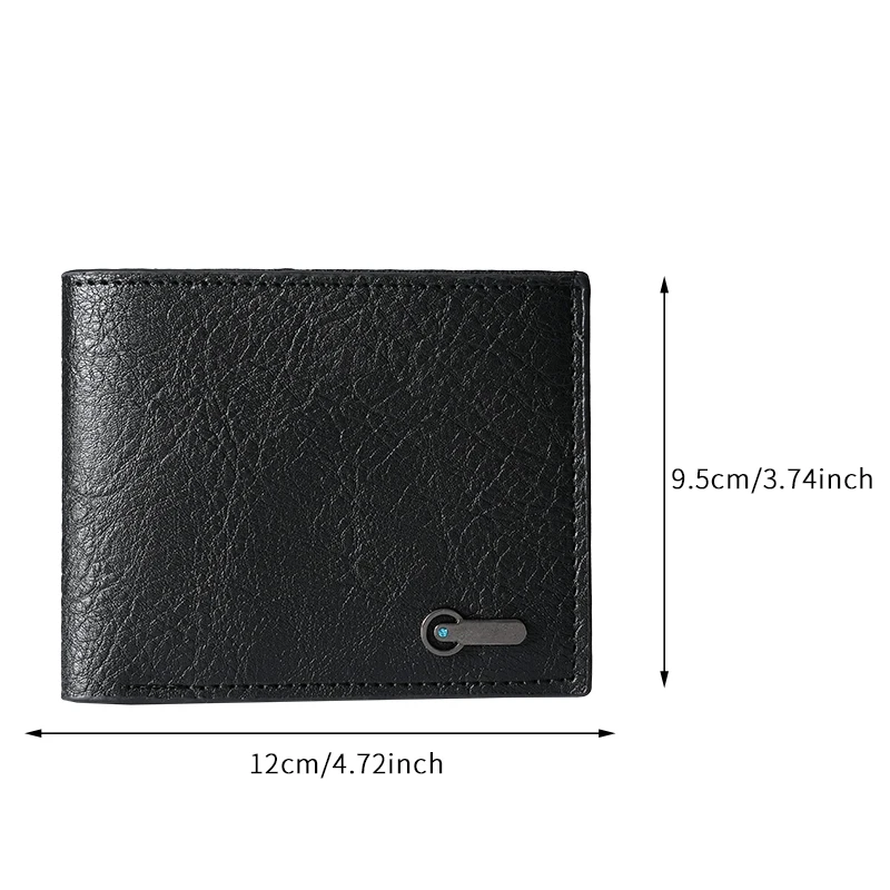 Cartera corta multitarjeta para hombre, billetera informal de moda, delgada, doble pliegue, horizontal, suave, nueva