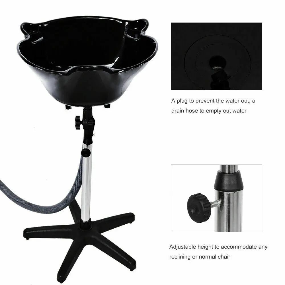 Salon Mobile portatile parrucchiere lavaggio bacino dei capelli controlavaggio Shampoo ciotola lavandino Mobile parrucchiere lavaggio posteriore Shampoo lavabo