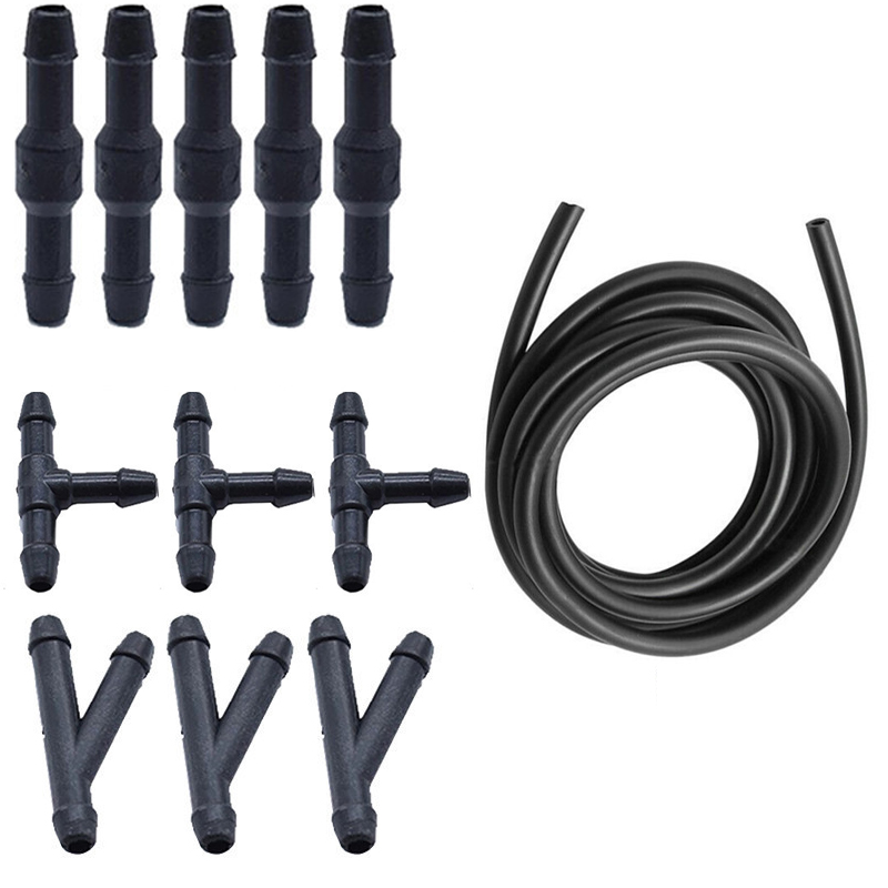 Car Spray Pipe Joint Kit, pára-brisa dianteiro, limpador, tubo de bocal, 1 conjunto, 12pcs