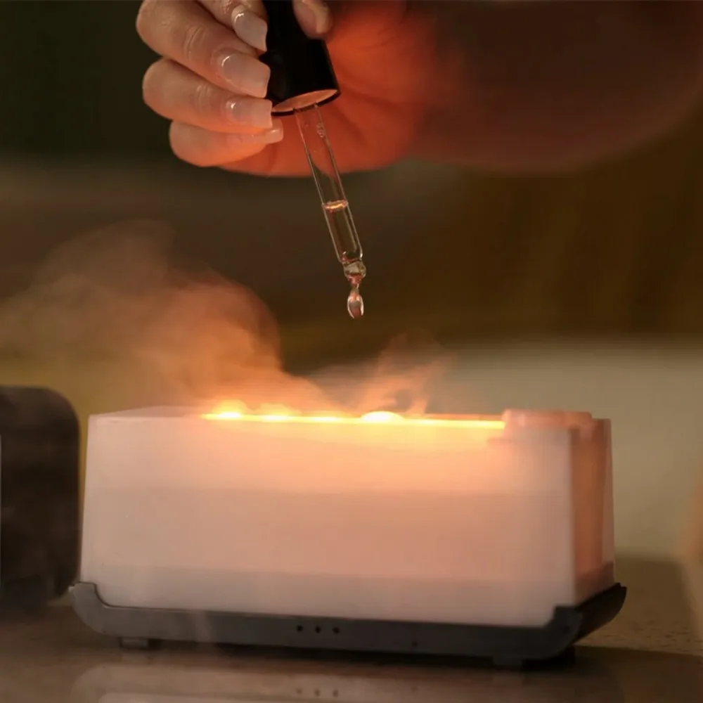 USB Aroma Diffuser Humidifier เพิ่มน้ํามันหอมระเหย Aroma Diffuser พร้อมฟังก์ชั่นป้องกันตัวจับเวลา 7 สี Ambient Night Light