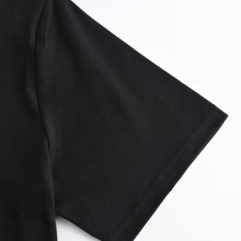 Moda luksusowa marka Rrl nadrukowane litery luźna koszulka męska z krótkim rękawem damska koszulka z nadrukiem z okrągłym dekoltem bawełna wysokiej jakości