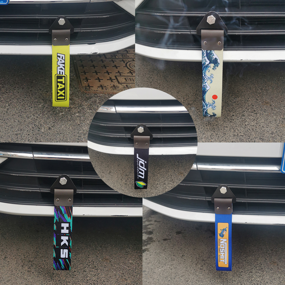 NEW JDM Culture Car Color Pendant Tow Strap Belt Tow Rope Ribbon Auto Accessories Trailer Ropes Bumper Towing Strap FOR NOS HKS