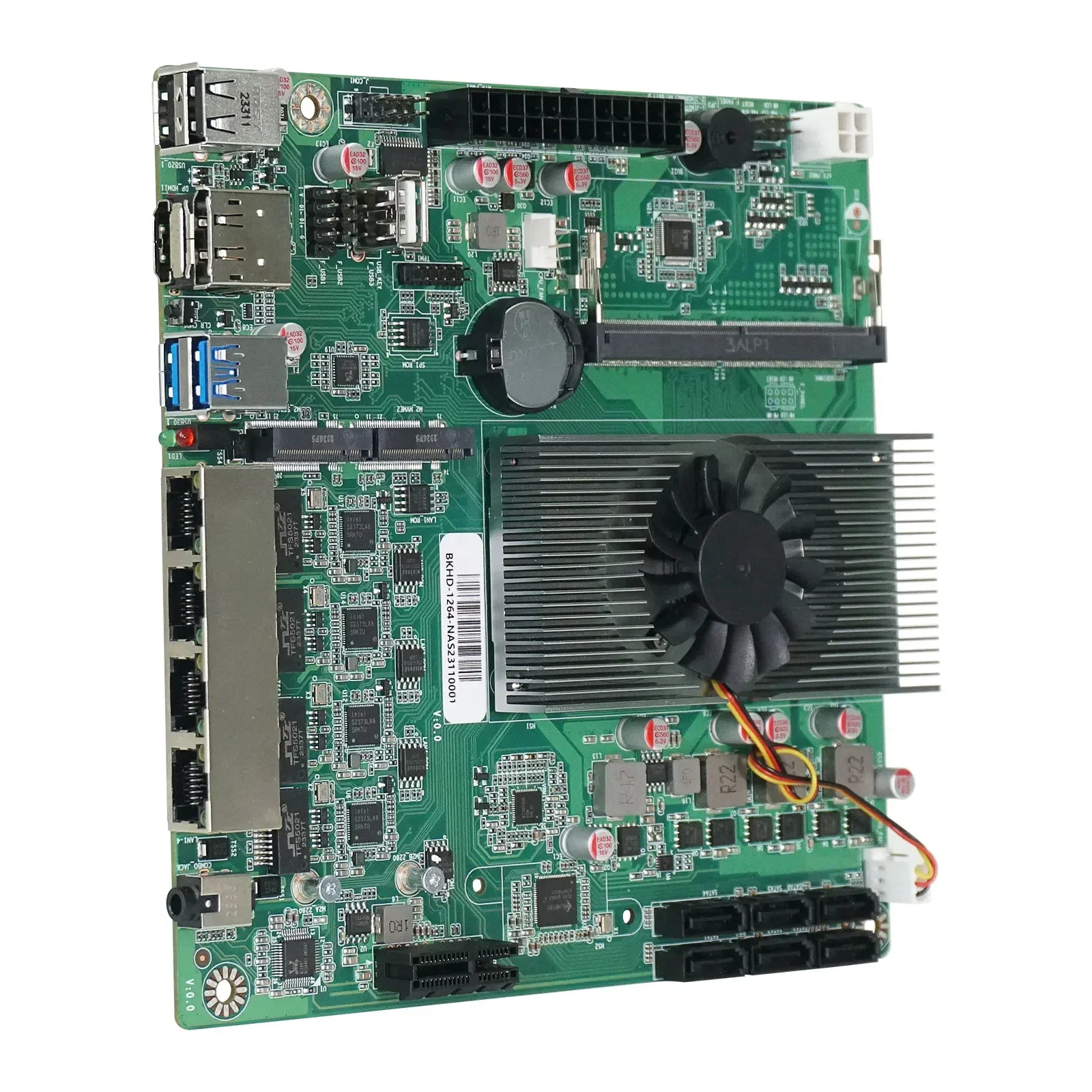 SZBOX Alder Lake N100 N150 1264-NAS Motherboard ITX Home Processor DDR5 4*Intel I226 2.5G LAN M.2 Slot 6xSATA DP HD Low Power