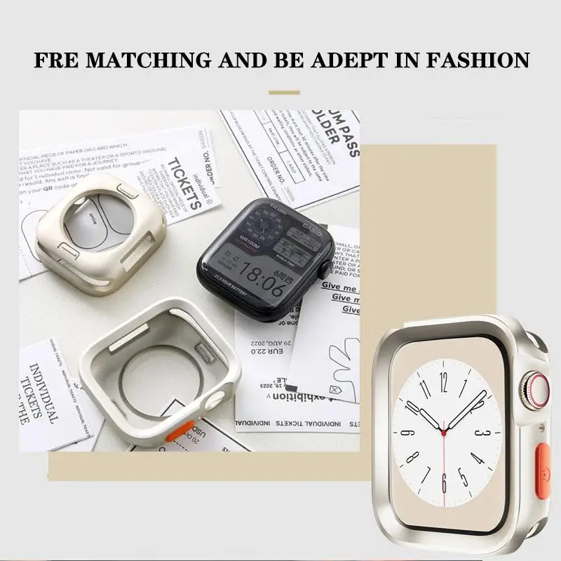 Bumper Soft Silicone Case For Apple Watch 10 9 8 7 6 SE 5 Anti-drop Matte Cover For iwatch 49mm 41mm 42mm 46mm 40mm 44mm 45 mm