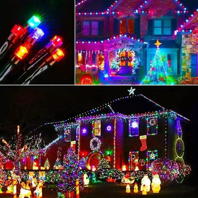 Solar Powered 50/100 LED Fairy Lights 8 Lighting Modes IP65 Waterproof Outdoor String Lights for Garden Wedding Christmas Decor