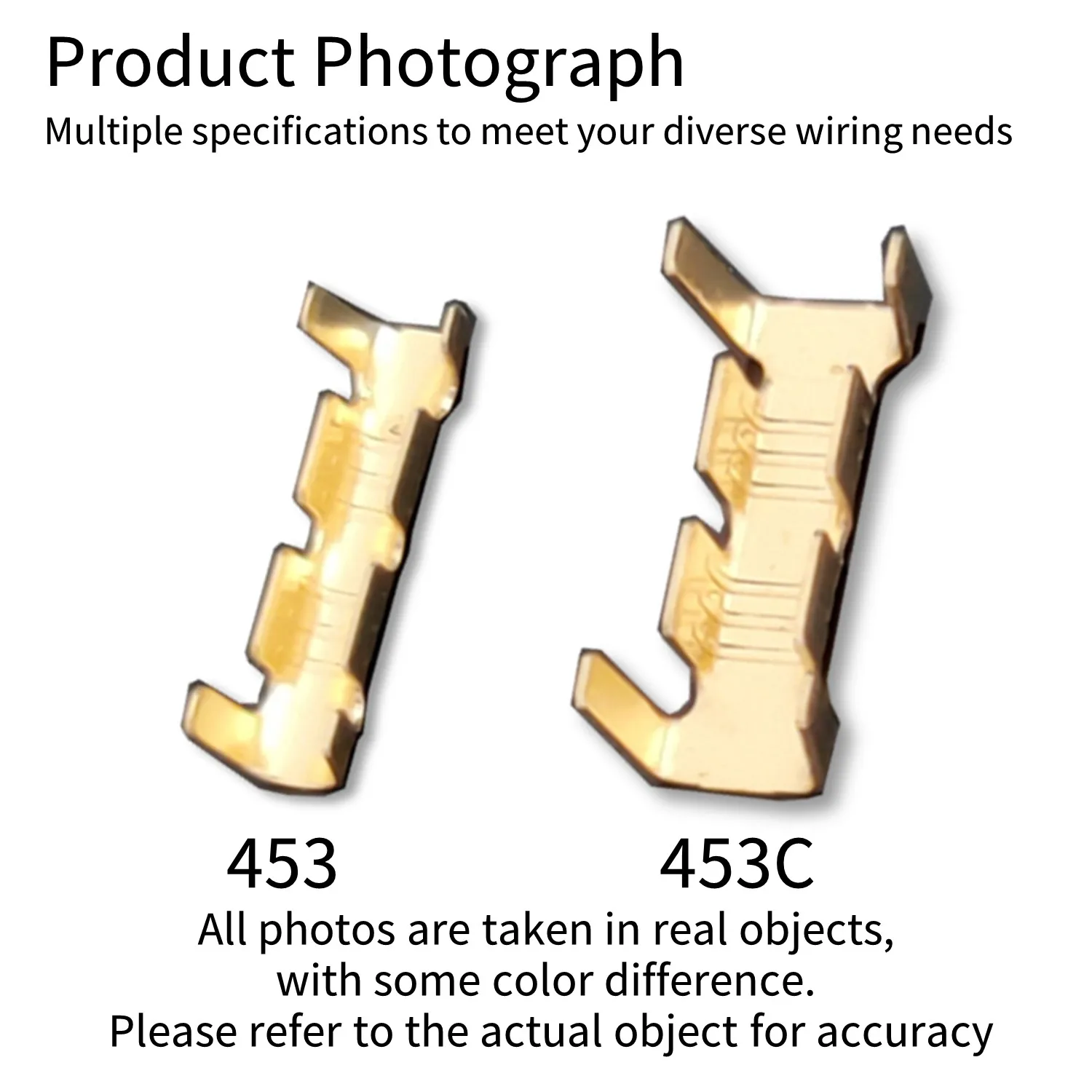 100pcs 453/453C U-รูป Terminal Wire Quick Connector Terminal ฟันขนาดเล็ก Fascia Terminal 0.5-1.5mm2/2.5-4.0mm2