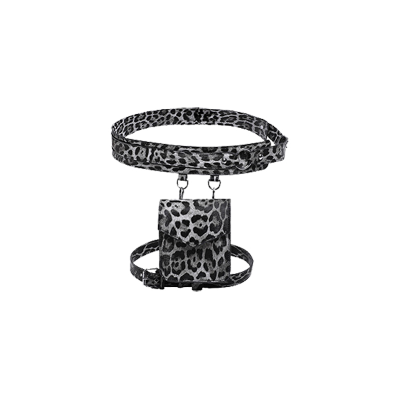Lawaia-riñonera de leopardo a la moda, accesorios para cinturón, cartera oculta para mujer, bolsas de objetos de valor para teléfono móvil, 1 ud.