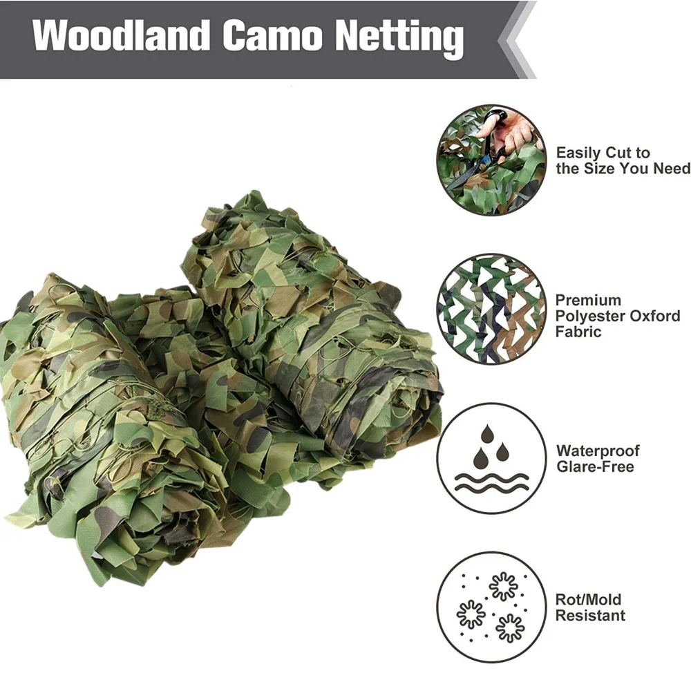 Bulk Roll Sonnenschirm Camouflage Mesh Netze Schatten Segel für Jagd Camping Schießen Militär Thema Party Dekorationen