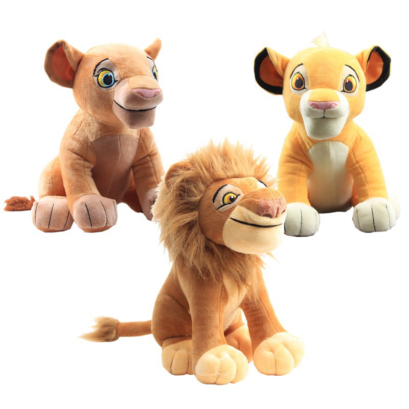 2023 novo 30cm leão rei e filho simba macio crianças boneca jovem simba animais de pelúcia brinquedo das crianças presentes de natal