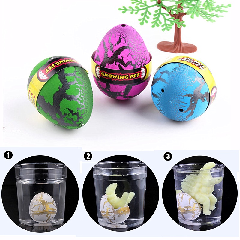 4PCS Magic Hatching ไดโนเสาร์ที่เติบโตเพิ่มน้ํา Grow ไข่สัตว์ Breeding กระบวนการการศึกษาสอนของเล่นตลกสําหรับเด็ก