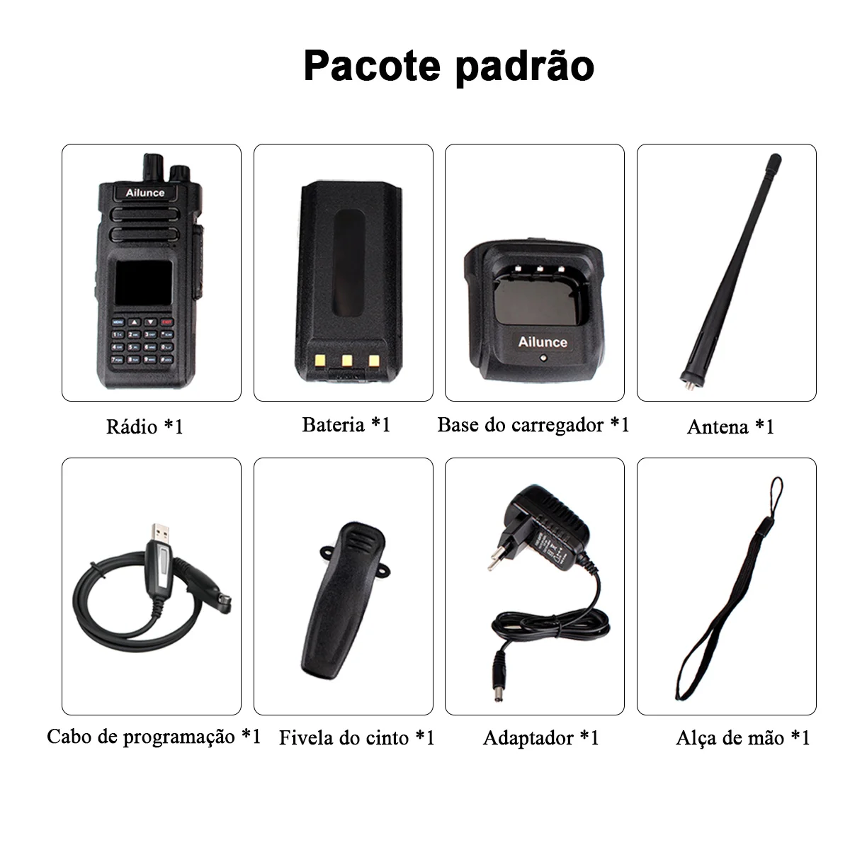 Ailunce HD1 Radio DMR Digital Radio Comunicador Profissional Radio Amador Longo Alcance Rafio Comunicador  VHF UHF Rádio Portátil Walk Talk Ham Radio Comunicador Digital Radioamador Longa Distância Dual Band