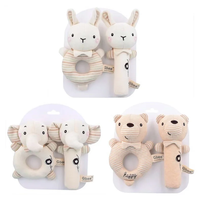 การ์ตูนสัตว์เด็ก Plush Rattle ของเล่นเด็ก 0-12 เดือนทารกเด็กวัยหัดเดิน Hand Bell ของเล่นทารกแรกเกิด Early การศึกษามือถือของเล่นของขวัญ
