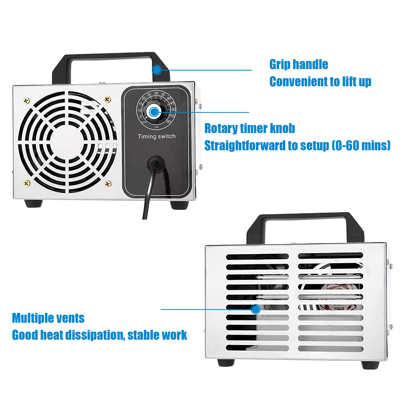 28/32 g/h Ozone Machine Ozone Generator O3 Air Purifier Air Deodorizer for Home Kitchen Office Car