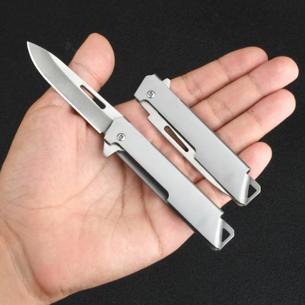 Mini cuchillo plegable afilado multifuncional de acero inoxidable para exteriores, llavero portátil, cuchillos para Unboxing EDC, arte de supervivencia, nuevo