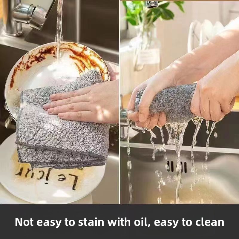 20 Stück Geschirrtuch, Lappen, saubere Küche, ölfrei, Dekontamination, verdickter Wischtuch, um Wasser zu absorbieren und Öl zu entfernen
