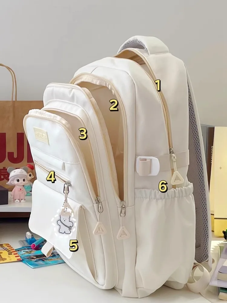 일본식 중학교 대용량 배낭 고등학생 학교 가방 간단하고 다재다능한 노트북 배낭