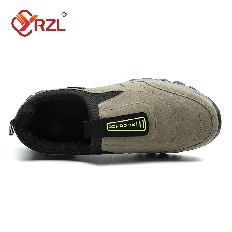 YRZL Outdoor Wanderschuhe Männer Turnschuhe Slip auf Casual Männer Schuhe Atmungsaktive Wildleder Schuh Anti-skid Wanderschuhe Schuhe