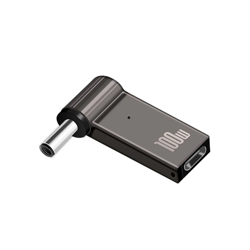 Zinc Alloy with Light Head Power Adapter USB Type C  Fast Charging Adapter Plug Femal 5.5/7.4  for Dell /HP/ ASUS Laptops 100W