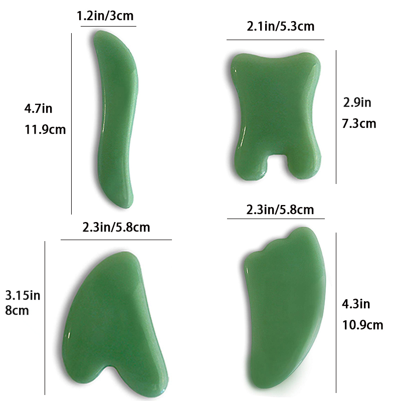 Ferramentas de massagem Gua Sha, 1 unidade de ferramentas Gua Sha de vários formatos, ferramentas de massagem de raspagem Guasha para rosto e corpo
