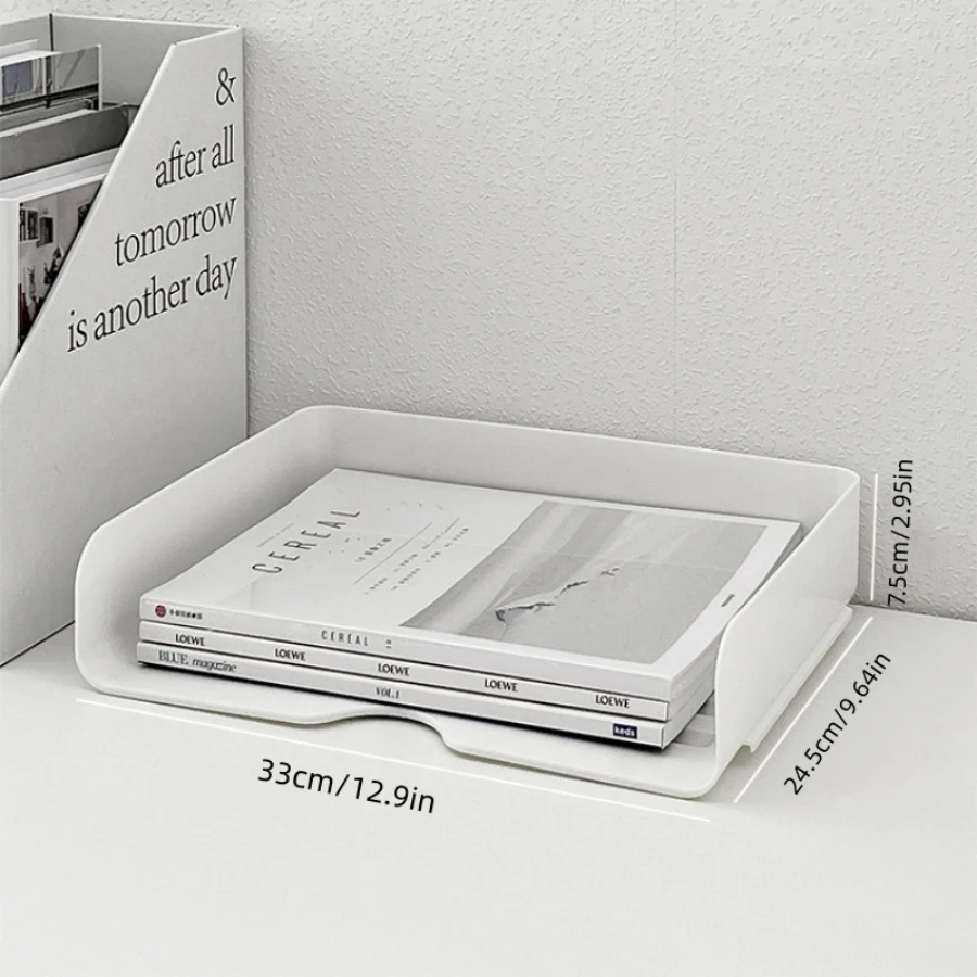 2pc, A4 File Storage Box Office Desktop Finishing Artifact Multi-functional Student Dormitory Bookshelf Desk Shelf