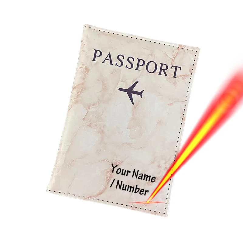 Funda de pasaporte rosa personalizada con nombres, fundas de viaje para pasaporte con nombres personalizados para mujer