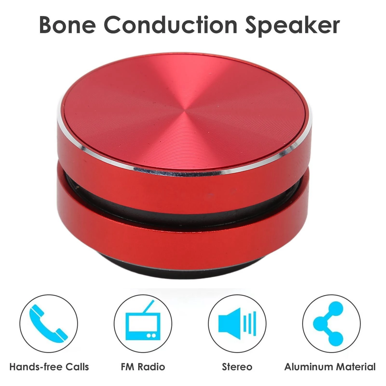 Tws tecnología negra succión magnética portátil estéreo cañón de Metal sonido de resonancia conducción ósea altavoz inalámbrico Bluetooth