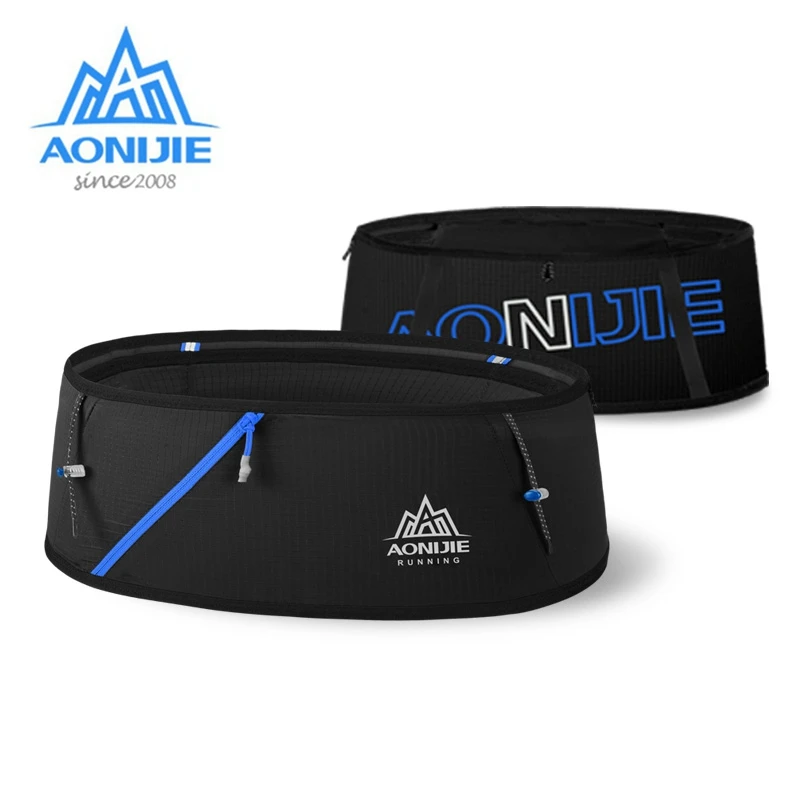 AONIJIE 4-Way Stretch Hydration Running Belt เอวแพ็คกระเป๋าเดินทางเงิน Trail มาราธอนออกกําลังกายฟิตเนสผู้ถือโทรศัพท์มือถือ