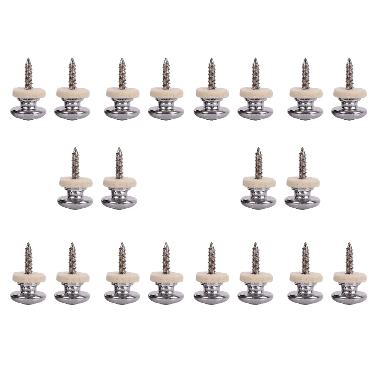 A71P 20 PCS Lã Cobre Guitar Strap Locking Pegs Pinos Forma de Cogumelo Botão Final para Baixo Elétrico Clássico Acústico