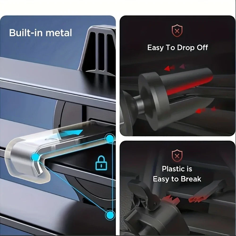 Universele auto-ontluchter telefoonhouder zwaartekracht cliphouder 360 °   Rotatie verstelbare beugel voor iPhone 14 13 12 Samsung Xiaomi