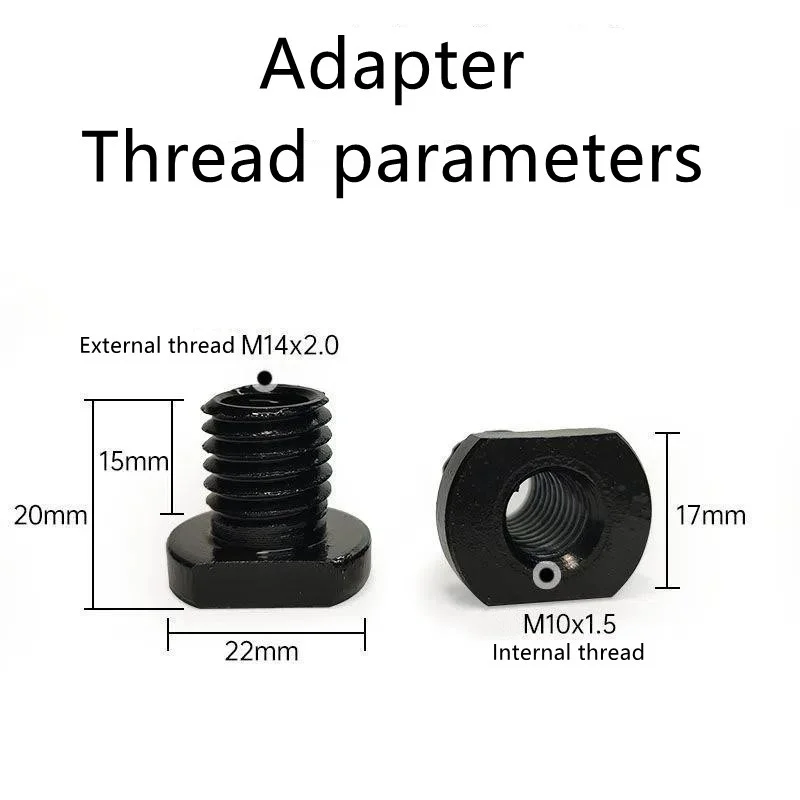 100styleM10 Adapter Winkelschleifer Buchse auf M14 M16 Gewindemutter Dornverbinder Polierschraube Pleuelverbinder Werkzeug 1 STÜCK