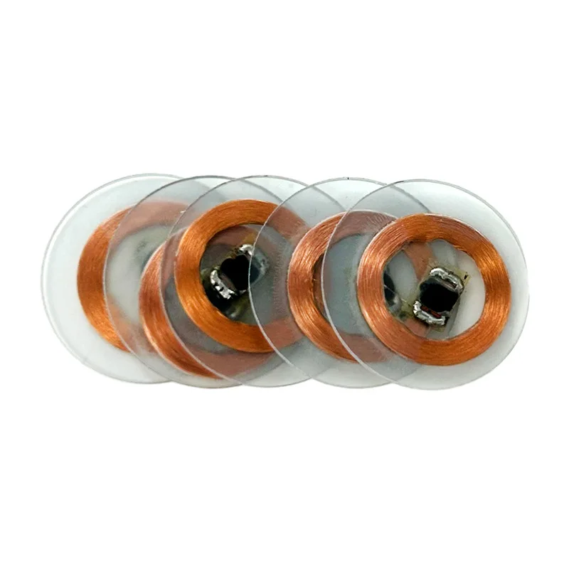 10Pcs/Lot 125Khz EM4100 TK4100 Chip Transparent Coin ID Card  RFID 25MM for Access Control