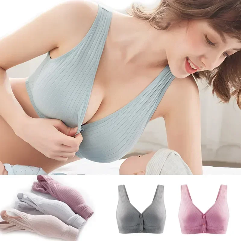 Algodão maternidade sutiãs de enfermagem grávida amamentação gravidez roupa interior feminina sutiã de amamentação soutien gorge allaitement