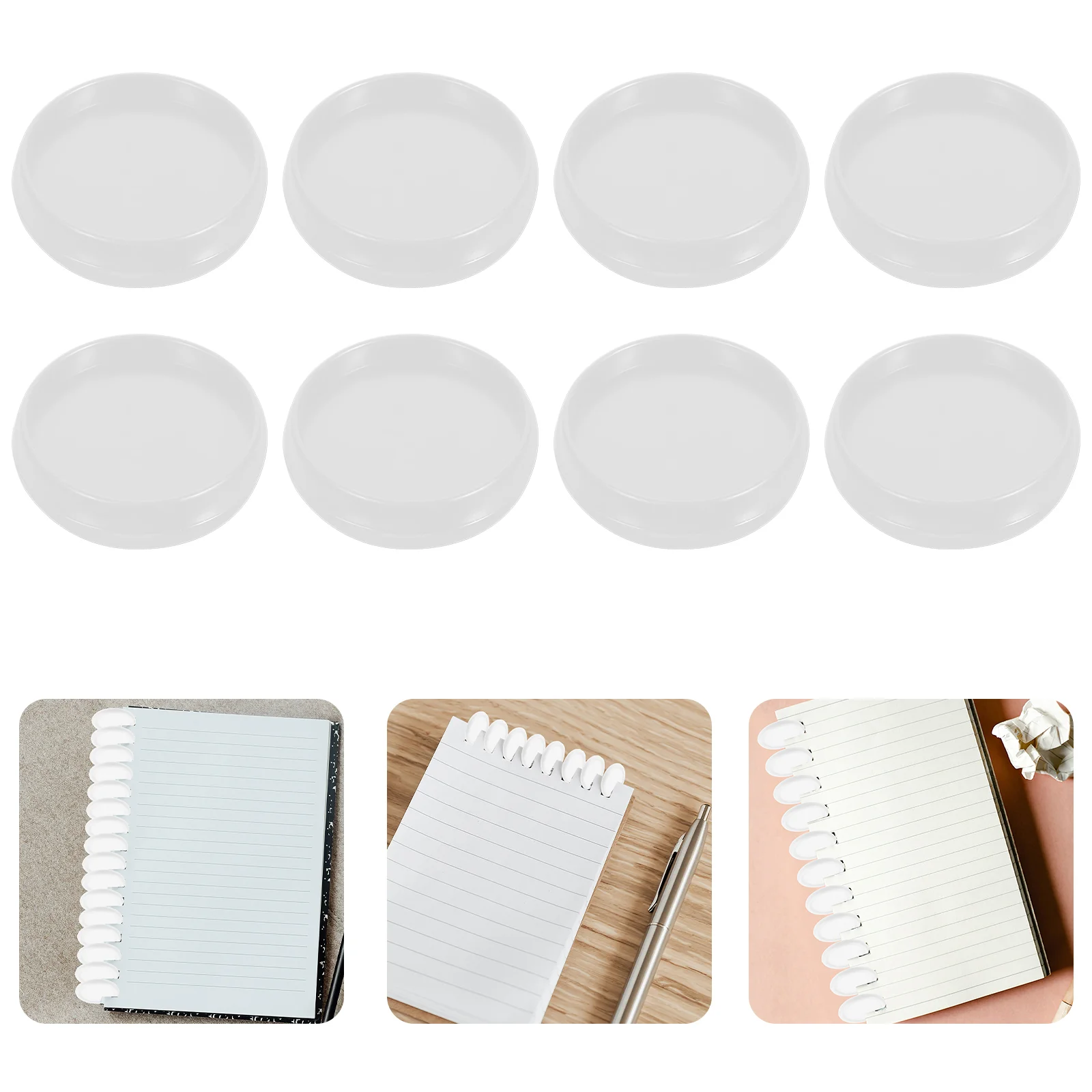 55 Pcs Loose-leaf Button The Notebook Binding Disc Discs DIY Binder Buckles Small Discbound Plastic Supplies Tiny Planner Rings
