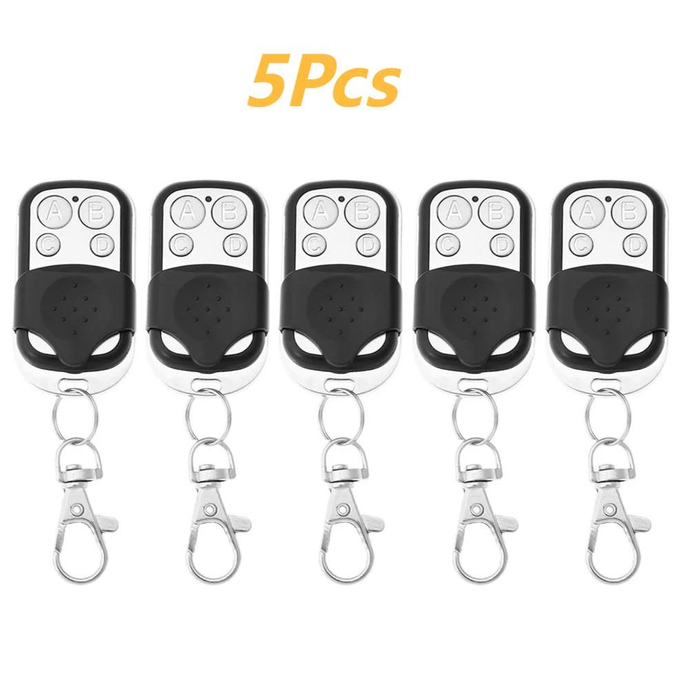 5 Stück Metall-Druckknopf-Fernbedienungssender ABCD / Lock Entsperren 4 Tasten 433 MHz Universal 4 Tasten Garagentoröffner-Fernbedienung