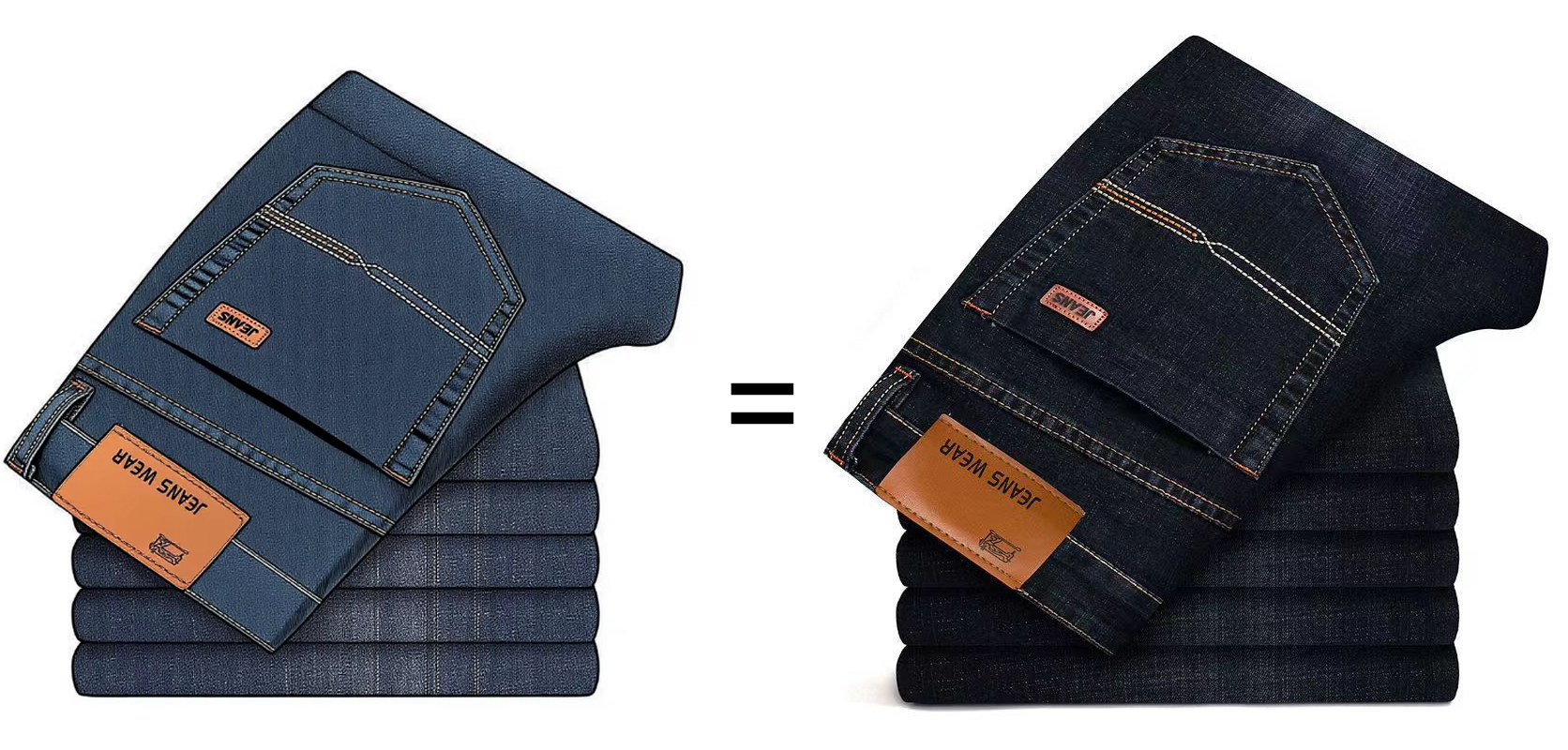 2025 jeans d'affaires de mode pour hommes style classique décontracté élastique slim fit jeans pantalons en denim pour hommes noir bleu