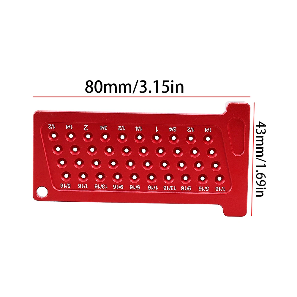 เครื่องมือวัดความแม่นยํา T-type Hole ไม้บรรทัดอลูมิเนียมไม้เมตริก/นิ้ว MINI Crossed-OUT Hole Scribing เครื่องมือ