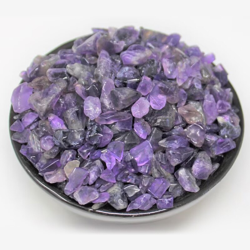 100g Amethyst/Colorful Fluorite/Botswana Agate Semi Tumbled Gemstone Mini Chips 5 - 8mm
