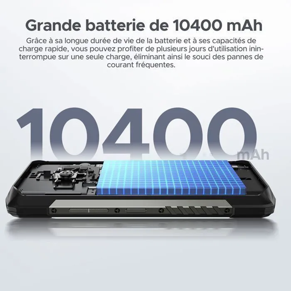 Anteprima mondiale DOOGEE Fire 6 Telefono robusto Display da 6,56 pollici 90 Hz 6 GB RAM 256 GB ROM 50 MP AI Fotocamera principale 10400 mAh/18 W Android 14