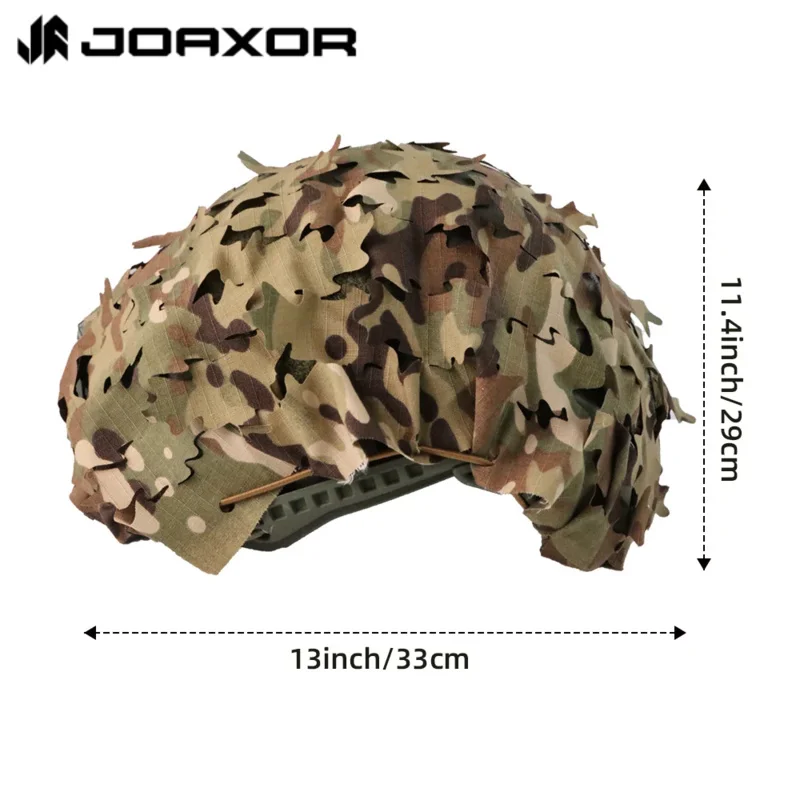 JOAXOR หมวกกันน็อคยุทธวิธี Breathable ตาข่าย Camo Camouflage หมวกกันน็อกเหมาะสําหรับยุทธวิธีทหารเกียร์ COMBAT Fast HELMET