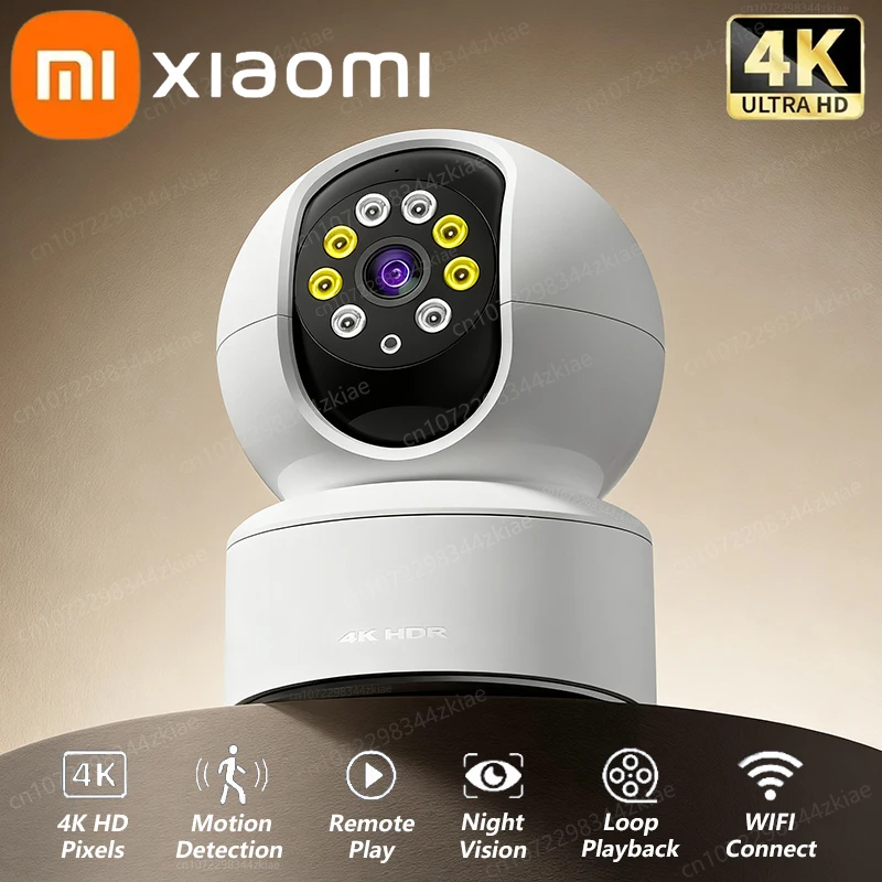 Xiaomi 4K Rotatable Smart Camera WiFi Controllable Surveillance 2-way Audio Auto Tracking Color Night Vision Monitor Indoor Cam