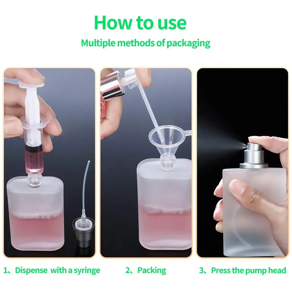 50ml/30ml/ Screw Top Sandblasted Glass Perfume Bottle Liquid Spray Bottle Empty Dispenser Bottle Empty Makeup Fine Mist Bottles