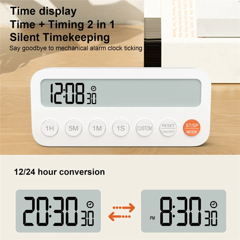 A74P-Digital Timer Dapur Magnetik Timer Dapur Jam Rumah Memasak Makanan Alat Timer untuk Anak-anak Berkemah Kelas